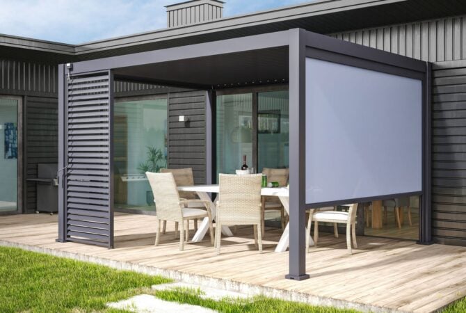 How a Louvered Pergola Drainage System Works