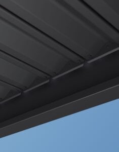 NEO STEEL steel louvered roof underside detail for manual pergola